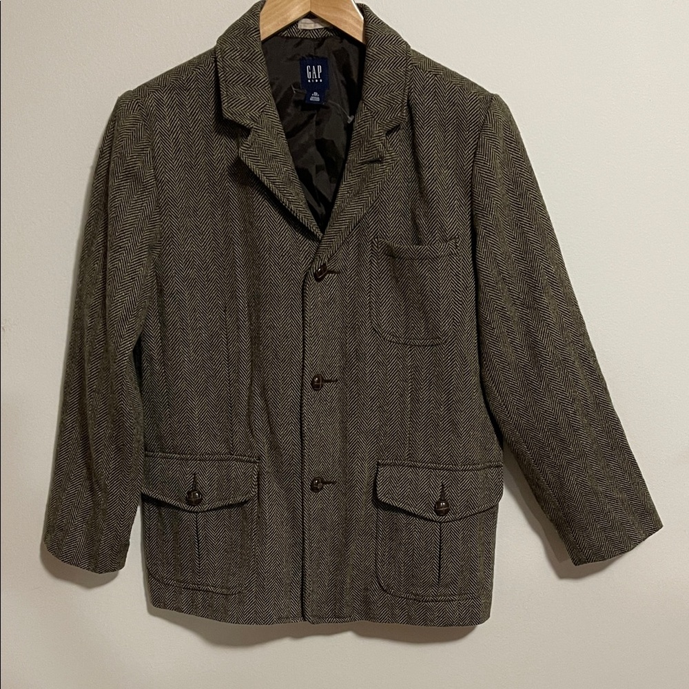 GAP Boys Herringbone Brown Jacket